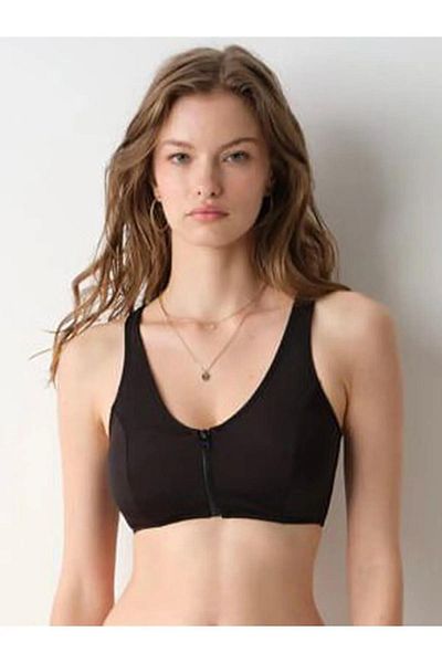 Pierre Cardin Malibu Zipper Swimmer Crop Μονό Μπλουζάκι Μαύρο 239111