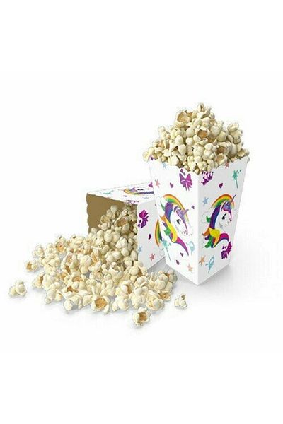 turkuaz parti 8-Piece Unicorn Concept Corn Box