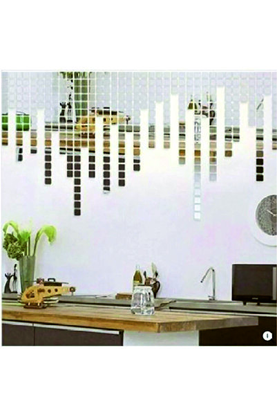 şamaksesuar Gümüş Pleksi Dekoratif Antre Banyo Süs Mozaik Ayna ( 200 ) Adet  ...