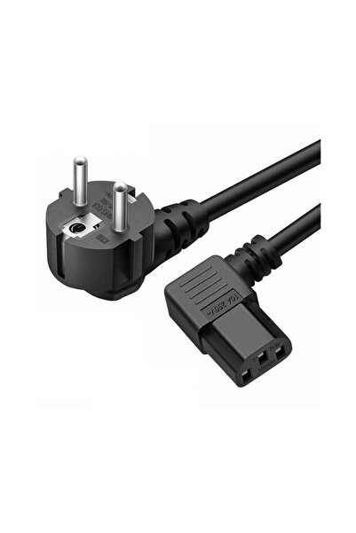 Koodmax - C13 Power Güç Kablosu - 90 Derece L Uç Sol Açılı - Standart Power K...