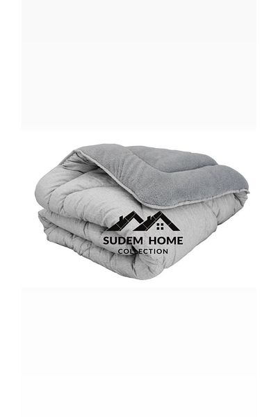 Sudemhome Double-Sided Single Welsoft Quilt Fluffy Soft Wellsoft Quilt 155*215 Gray