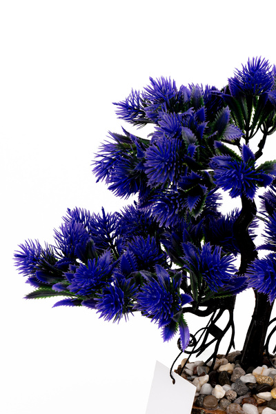 YAPAY ÇİÇEKÇİNİZ Artificial Bonsai Tree in Stone Detailed Wooden Pot