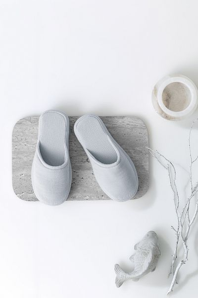 Yataş Gray Harold Muslin Slippers