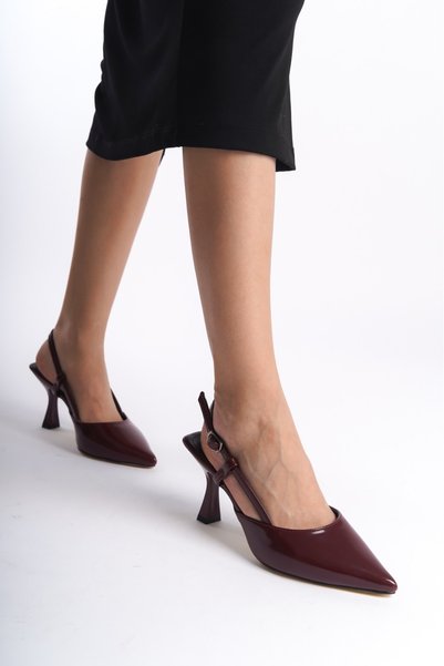 SEREL35SHOES Women's Heeled Shoes Open-Back Buckled New Season Heel 8cm