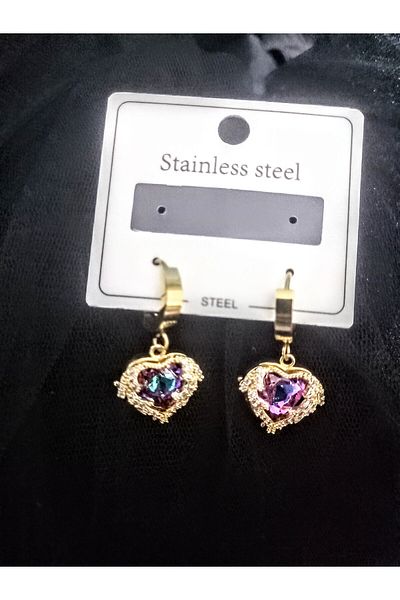 stain steel Egelya - Anti-Allergic and Non-Tarnish Feeling Without Ear, Can Be Used for Life Like Gold