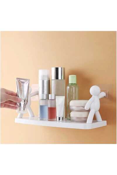 CENGİZ ÇEYİZ Rambo Yapışkanlı Pratik Makyaj Banyo Mutfak Rafı 1124