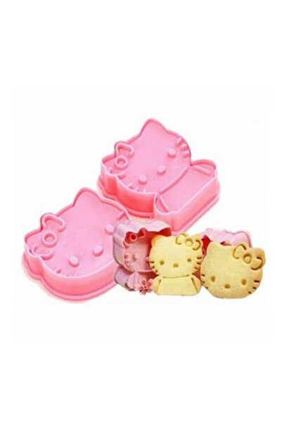 adin tasarım Hello Kitty Kurabiye Kalıbı Seti 2li Basmalı Bisküvi Kesici 2 Ad...