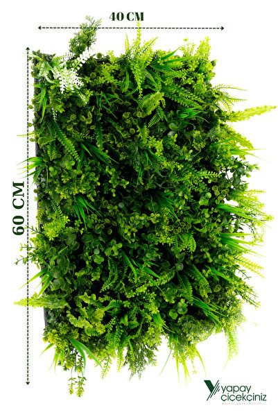 YAPAY ÇİÇEKÇİNİZ Yapay Duvar Paneli Ultra Yoğun Yapraklı