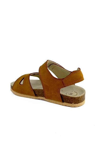 Cici Bebe Ayakkabı Genuine Leather Tan Nubuck Sandals for Boys