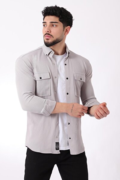 Stilkombin Cămașă tricotată cu capac dublu buzunar XC U16787_40292