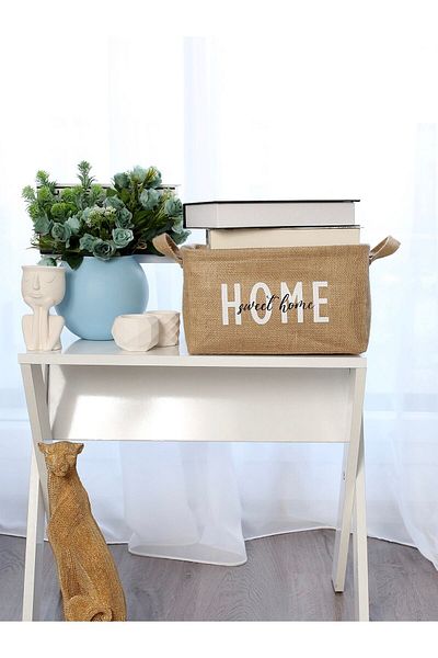 Timburly Home Sweet Home B13 - Средна правоъгълна кошница от юта 18x21x30 см