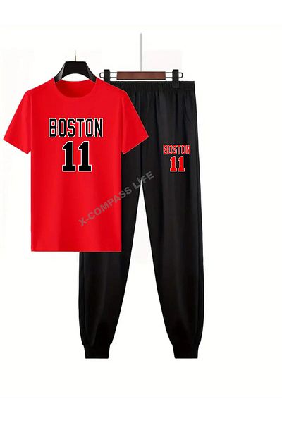 x-compass life Unisex Thsort Esofman Set Boston 11 Printed