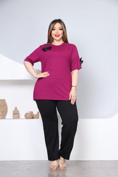 vividbutik Flower Motif Embossed Blouse