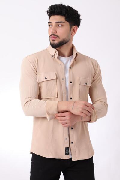 Stilkombin Çift Cep Kapaklı Örme Gömlek XC U16787_40292