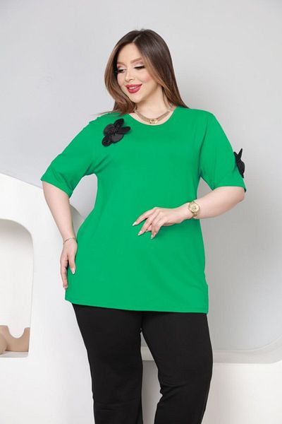 vividbutik Flower Motif Embossed Blouse