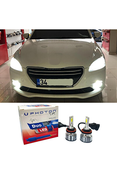 Photon Peugeot 301 Led Xenon Sis Far Ampulü H11 Duo Yeni Seri Beyaz 2012-2017...