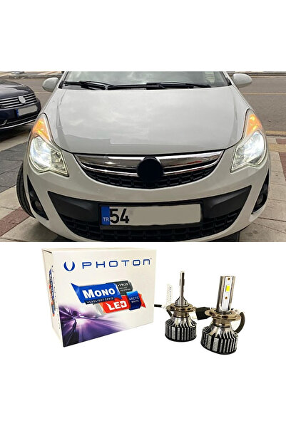 Photon Opel Corsa D Led Xenon Kısa Far Ampulü H7 Mono Yeni Seri Beyaz 2006-2014 Uyumlu