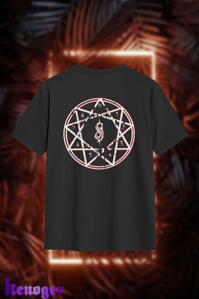kenoger Unisex Oversize kroj - Slipknot Pentagram Štampano T-shirt