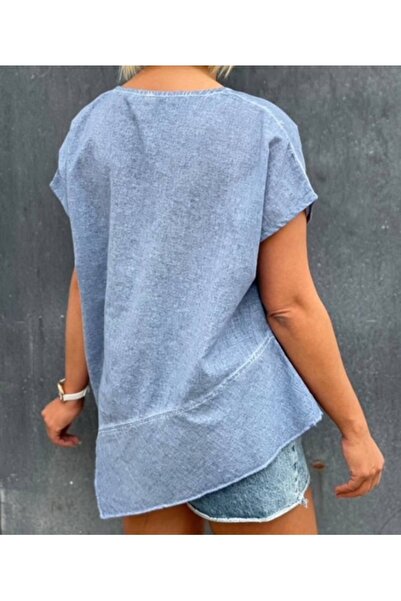 PHUTİ COLLECTION PUL ΚΕΝΤΗΜΕΝΗ ΑΣΥΜΜΕΤΡΙΚΗ ΛΙΝΗ ΜΠΛΟΥΖΑ