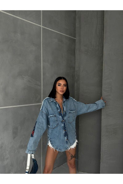 SOLİS MODA Jachetă de blugi pentru femei cu design special