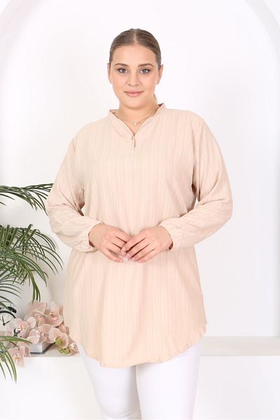 volkitolki تونيك فيسكوز منسوج ناعم - مقاس مريح