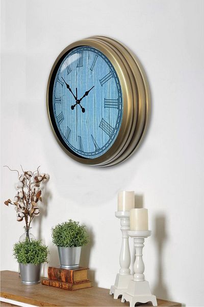 Kasva Concept Ceas de perete din metal antic de 40 cm