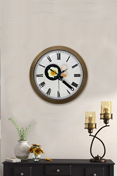 Kasva Concept هدية ساعة حائط للمطبخ معدنية عتيقة مقاس 36 سم