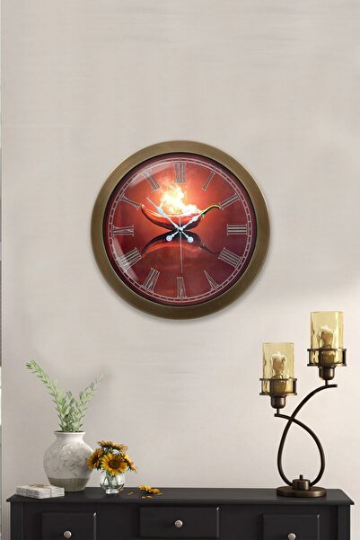 Kasva Concept هدية ساعة حائط مطبخ معدنية عتيقة مقاس 36 سم