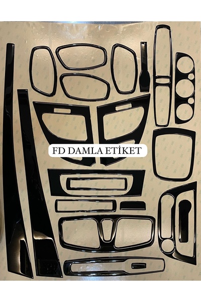 FD Damla Etiket Renault Fluence - الطوربيد، وحدة التحكم، مجموعة غطاء الحواف و...