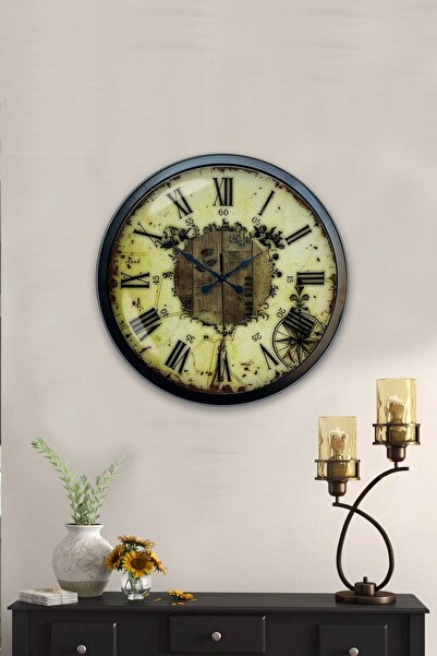 Kasva Concept هدية ساعة حائط معدنية سوداء مقاس 40 سم