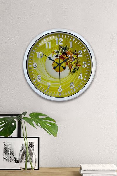 Kasva Concept 40 cm White Metal Kitchen Wall Clock