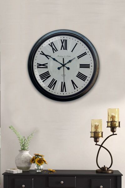 Kasva Concept ساعة حائط راقصة الباليه معدنية سوداء مقاس 40 سم