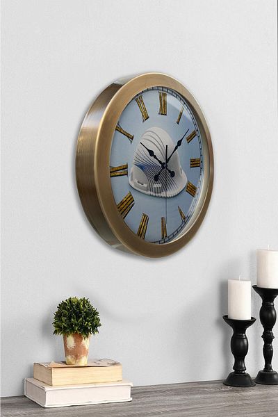Kasva Concept Gift 36 cm Antique Metal Construction Wall Clock