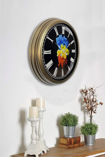 Kasva Concept Ρολόι τοίχου 40 εκ. Antique Metal Color World