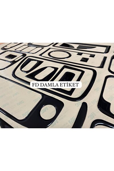 FD Damla Etiket Honda Civic Ies 1995-2001 - تصميم مخصص باللون الأسود البيانو،...