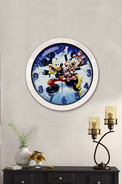 Kasva Concept Gift 36 cm White Metal Children's Wall Clock
