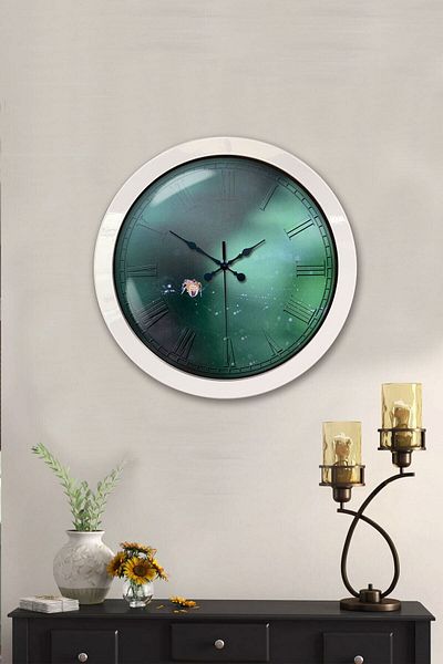 Kasva Concept Gift 36 cm White Metal Romance Wall Clock