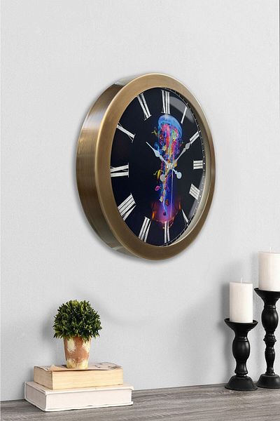 Kasva Concept 36 cm Tumbled Metal Sea Wall Clock