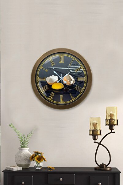 Kasva Concept هدية ساعة حائط مطبخ معدنية عتيقة مقاس 36 سم