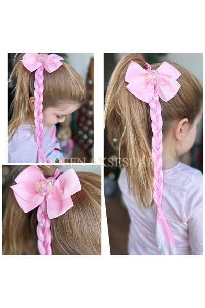 Queen Nelly İthal lüks inci örgülü deniz kabuğu istiridye süslü fiyonklu çocu...