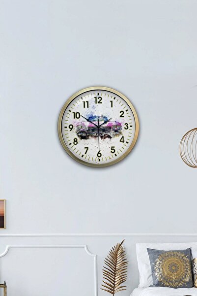 Kasva Concept هدية ساعة حائط معدنية عتيقة مقاس 40 سم