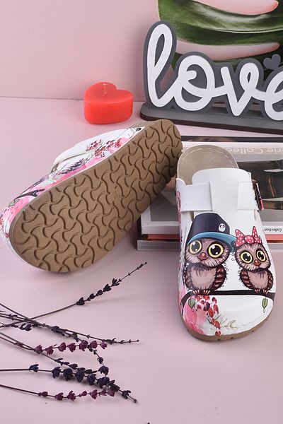 DOGİYE 8088 Παντόφλες Comfort Sabo με στάμπα Brother Owls
