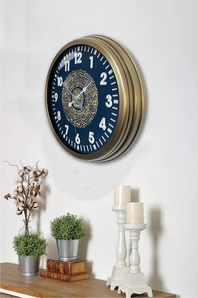 Kasva Concept 40 cm Antique Metal Verse Gift Wall Clock