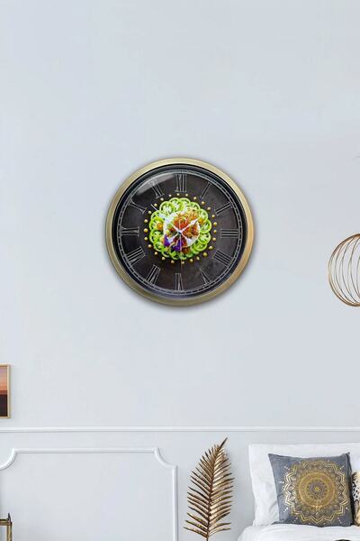 Kasva Concept هدية ساعة حائط مطبخ معدنية عتيقة مقاس 40 سم