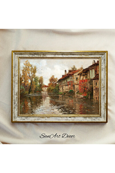 Sanart Pictură de epocă cu cadru, pictură în ulei, pictură înrămată, decor ar...