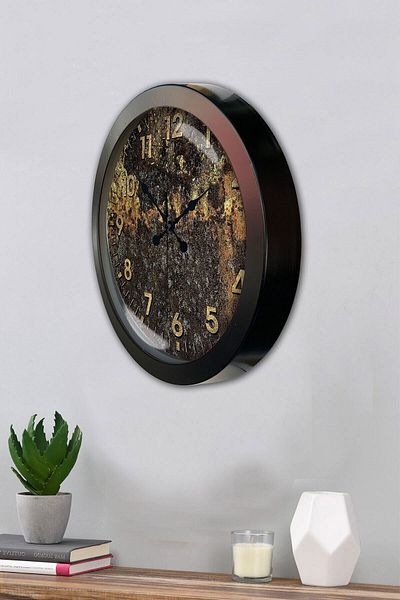Kasva Concept Gift 36 cm Black Metal Retro Color Wall Clock
