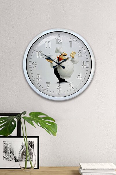 Kasva Concept Hediyelik 40 Cm Beyaz Metal Mutfak Duvar Saati