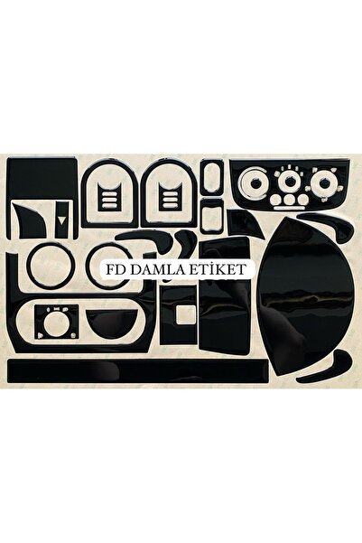 FD Damla Etiket مجموعة Opel Corsa C Combo - Torpedo، وحدة التحكم، زخرفة، مجمو...