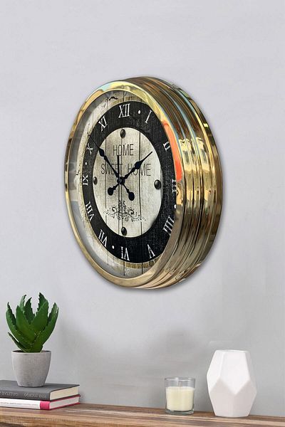 Kasva Concept Gift 40 cm Gold Metal Home Swett Home Wall Clock