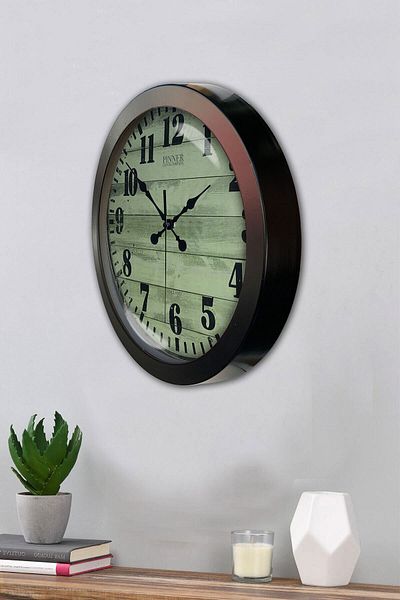 Kasva Concept Gift 36 cm Black Metal Decorative Wall Clock